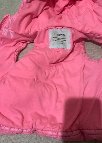 Kız Çocuk Pembe Fermuarlı Kapüşonlu Yelek - Görsel 3