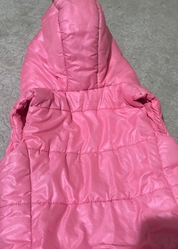 Kız Çocuk Pembe Fermuarlı Kapüşonlu Yelek - Görsel 5