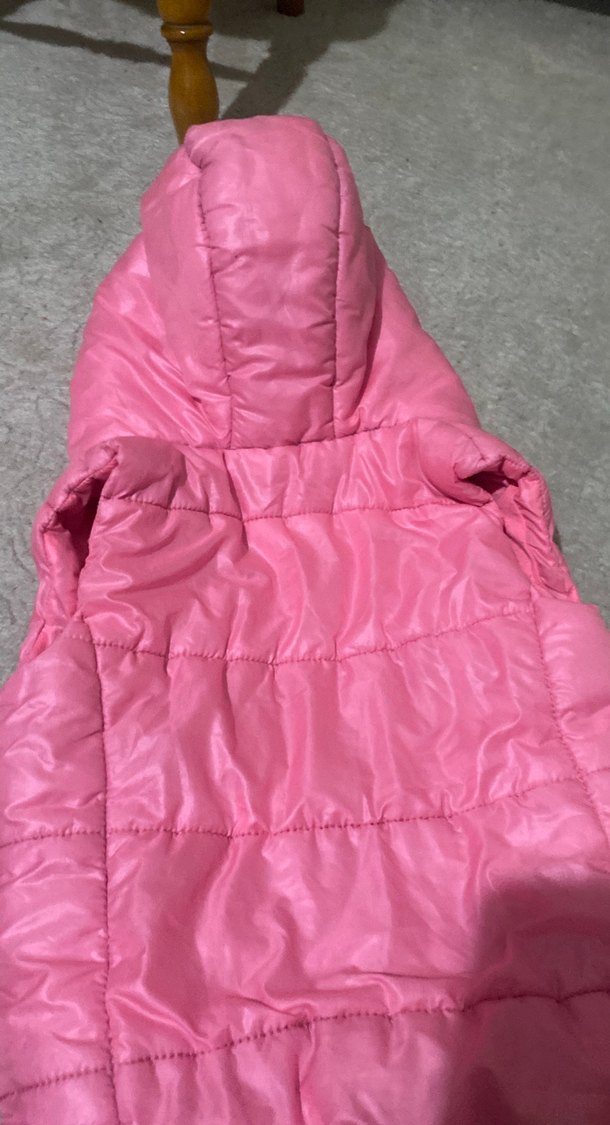 Kız Çocuk Pembe Fermuarlı Kapüşonlu Yelek - Görsel 5