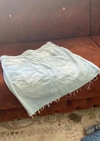 Kot etek Midi Denim Etek bayan - Görsel 2