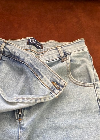 Rahat Kesim Mavi Mini Kot Şort etek - Görsel 5