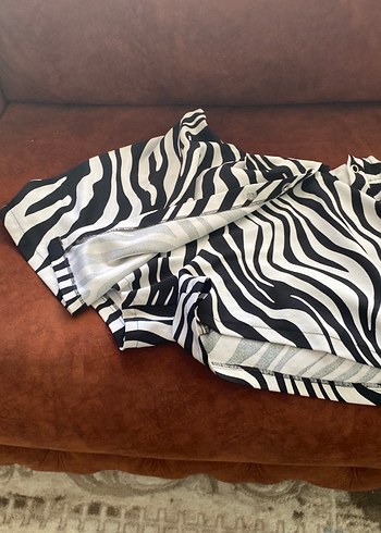 Zebra Desenli şort etek bayan - Görsel 3