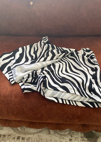 Zebra Desenli şort etek bayan - Görsel 4