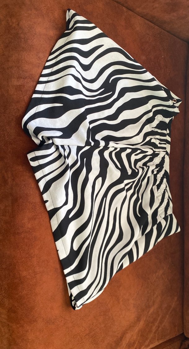 Zebra Desenli şort etek bayan - Görsel 2