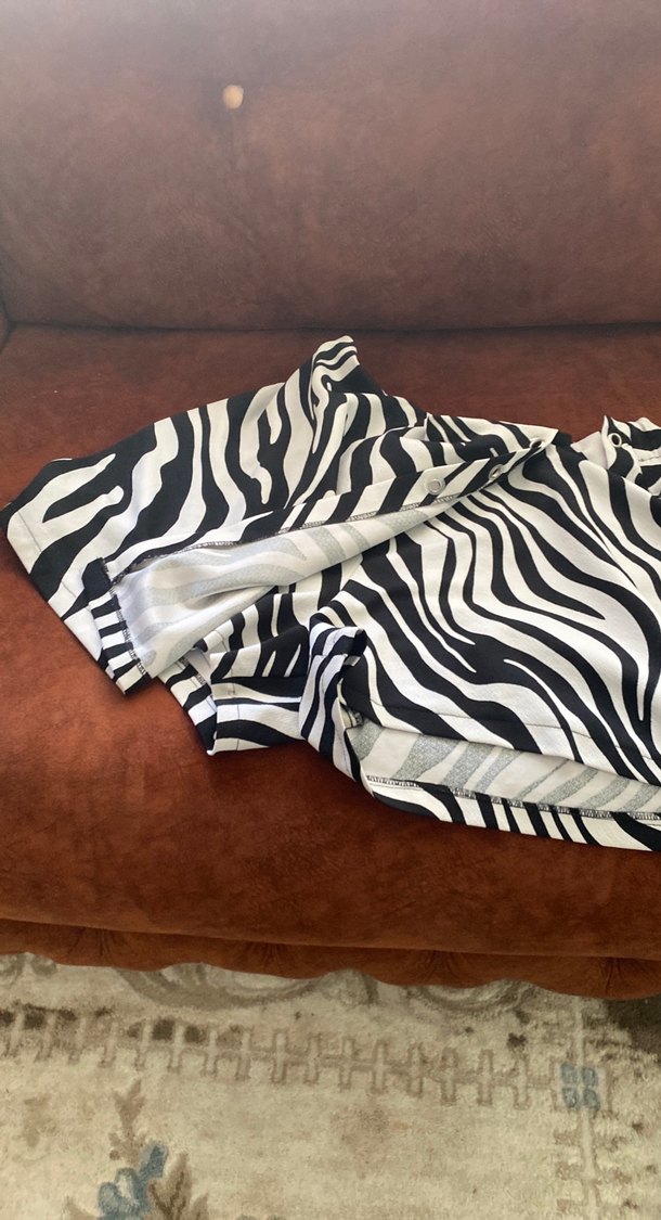 Zebra Desenli şort etek bayan - Görsel 3