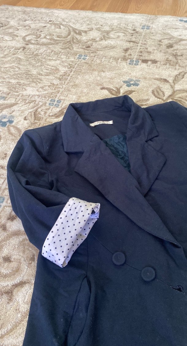 Kadın Lacivert Blazer kruvaze - Görsel 2