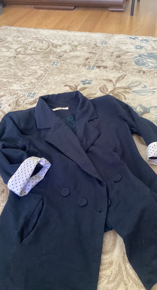 Kadın Lacivert Blazer kruvaze - Görsel 4