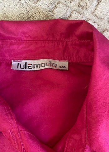 Düğmeli Uzun Kollu Pembe Keten Gömlek - Görsel 4