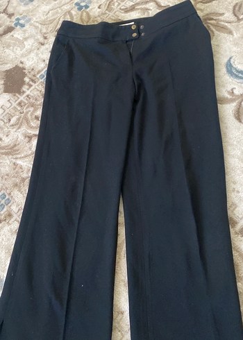 Düğmeli siyah Kadın Pantolon - Görsel 3