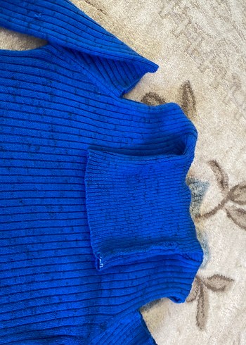 İnce boğazlı omuz açık kazak - Görsel 2