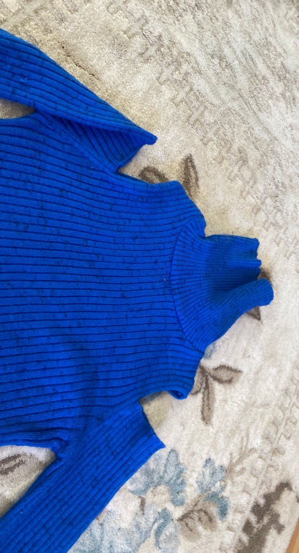 İnce boğazlı omuz açık kazak - Görsel 3