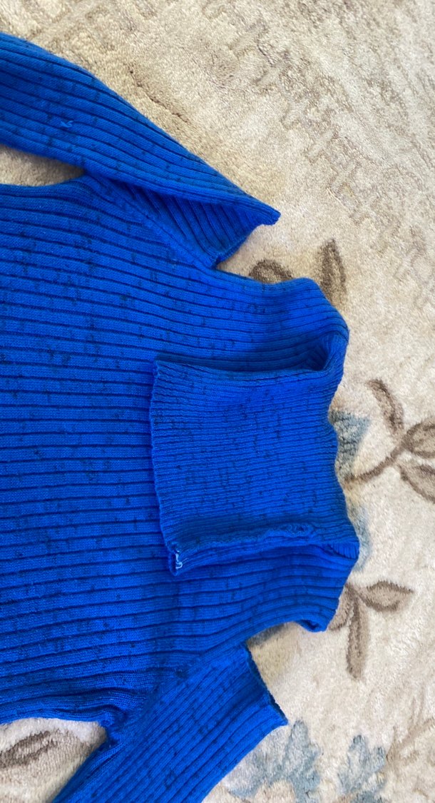 İnce boğazlı omuz açık kazak - Görsel 2