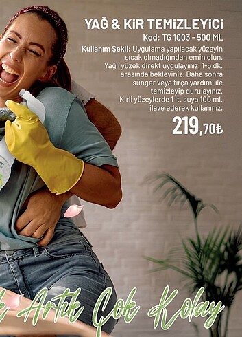Diğer Homm bitkisel yağ ve kir çözücü