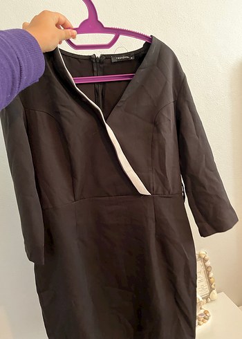 Siyah V Yaka Kadın Tulum - Görsel 5