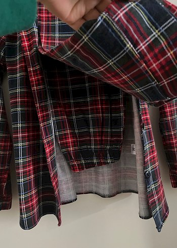 Kırmızı Ekoseli Uzun Kollu Kadın Pijama Takımı - Görsel 4