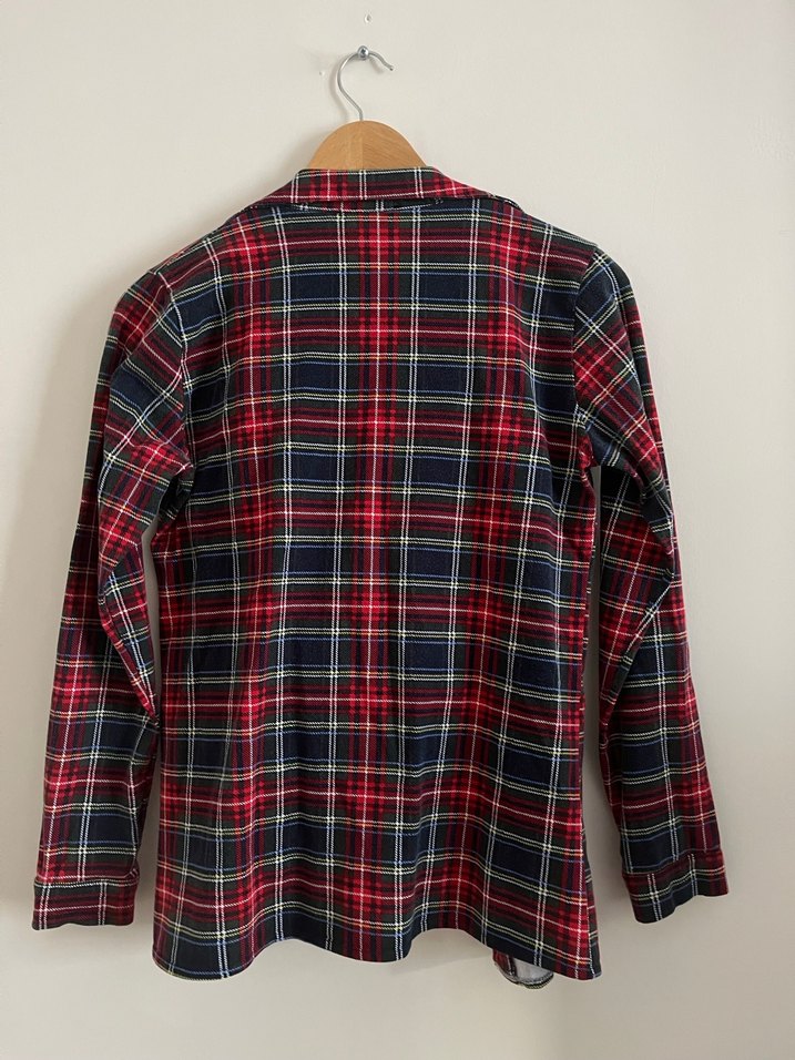 Kırmızı Ekoseli Uzun Kollu Kadın Pijama Takımı - Görsel 3