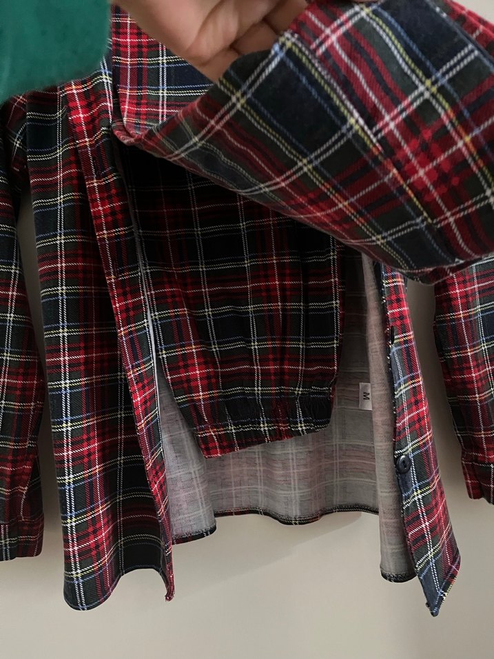 Kırmızı Ekoseli Uzun Kollu Kadın Pijama Takımı - Görsel 4