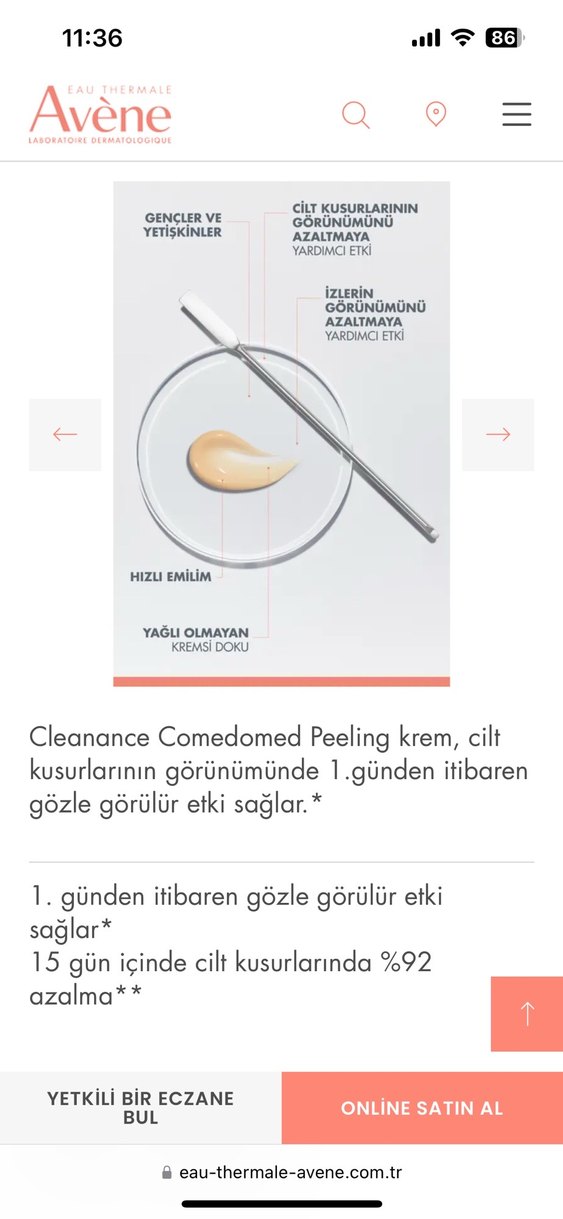 Avene Cleanance Comedomed Peeling Krem - Görsel 5