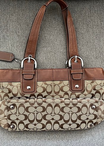 Coach Deri el yapımı Çanta - Görsel 5