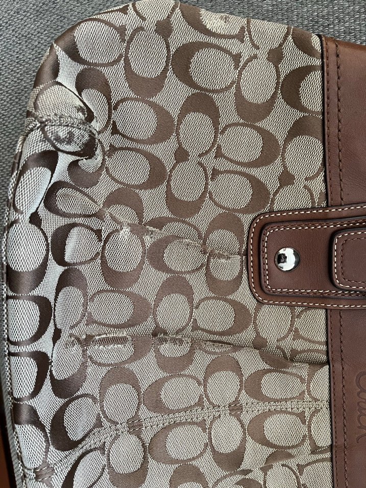 Coach Deri el yapımı Çanta - Görsel 4