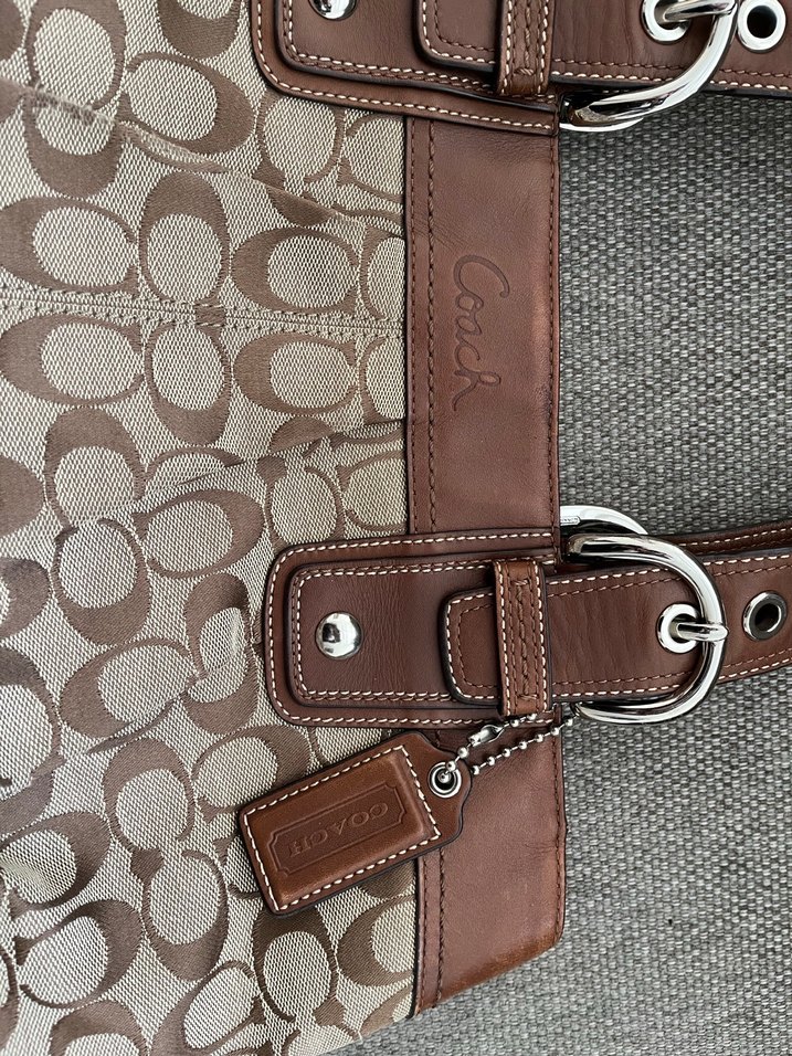 Coach Deri el yapımı Çanta - Görsel 2