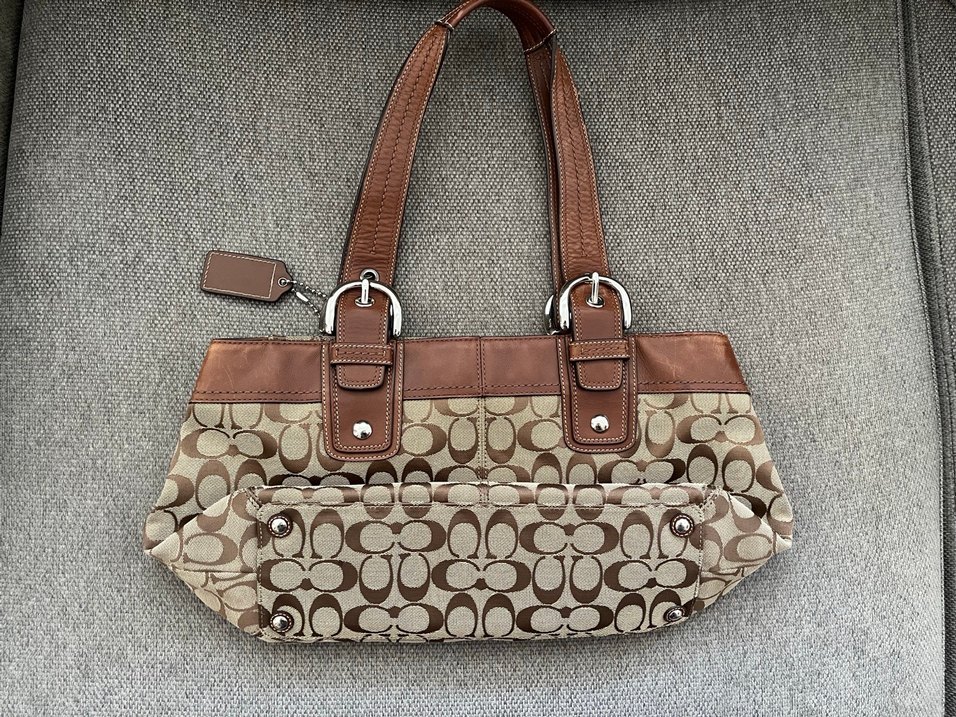 Coach Deri el yapımı Çanta - Görsel 5