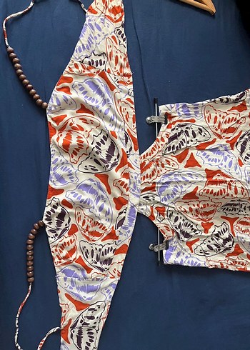 Çok Renkli Uzun Askılı Elbise - Görsel 4