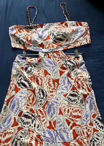 Çok Renkli Uzun Askılı Elbise - Görsel 11