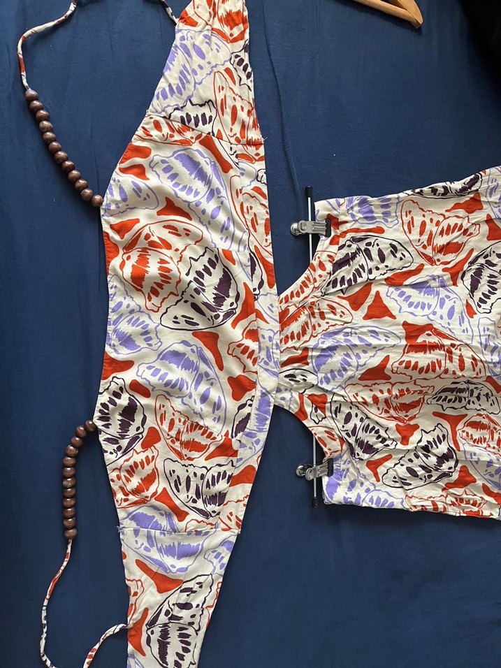 Çok Renkli Uzun Askılı Elbise - Görsel 4