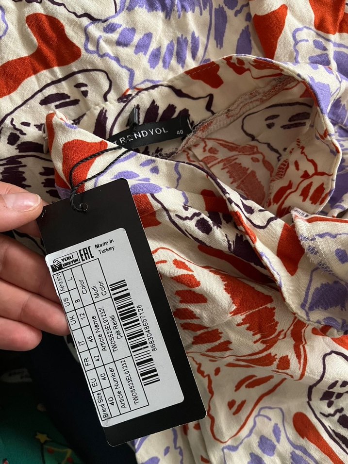 Çok Renkli Uzun Askılı Elbise - Görsel 5