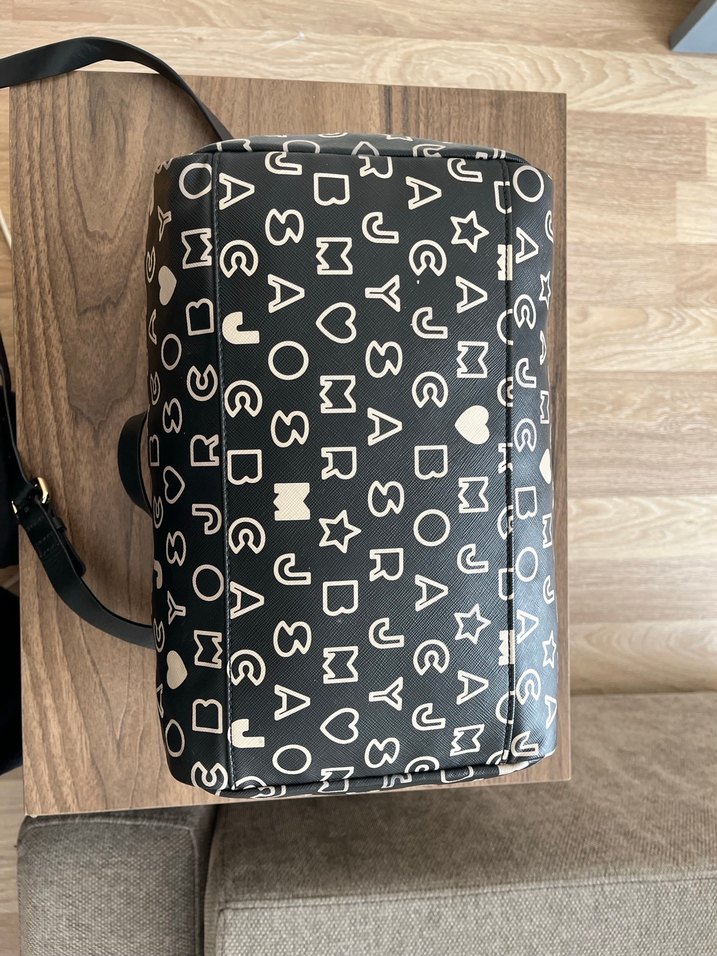 Marc Jacobs Siyah Baskılı Deri Kadın Çanta - Görsel 5