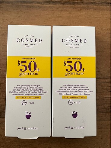 Cosmed leke güneş kremi