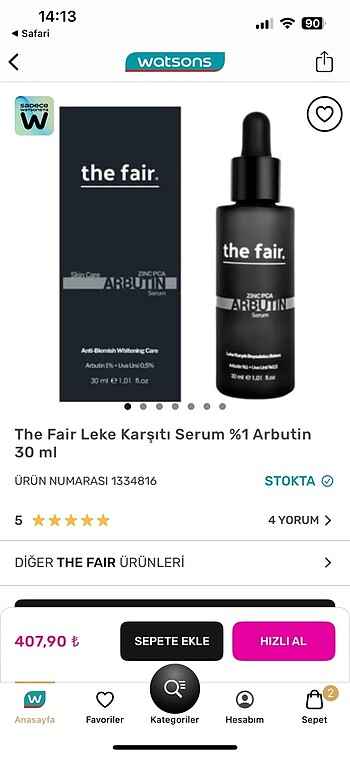 The Ordinary The fair arbutin