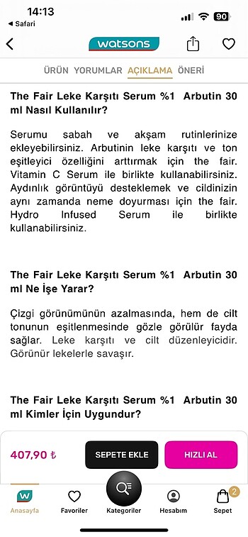 Beden The fair arbutin