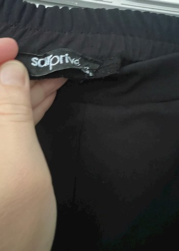 42 Beden siyah Renk Kadın Siyah Rahat Kesim Kumaş Pantolon