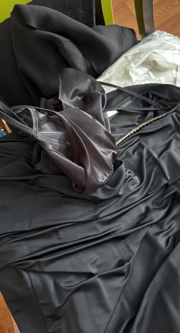 Uzun Kollu Siyah şık elbise #mango - Görsel 4