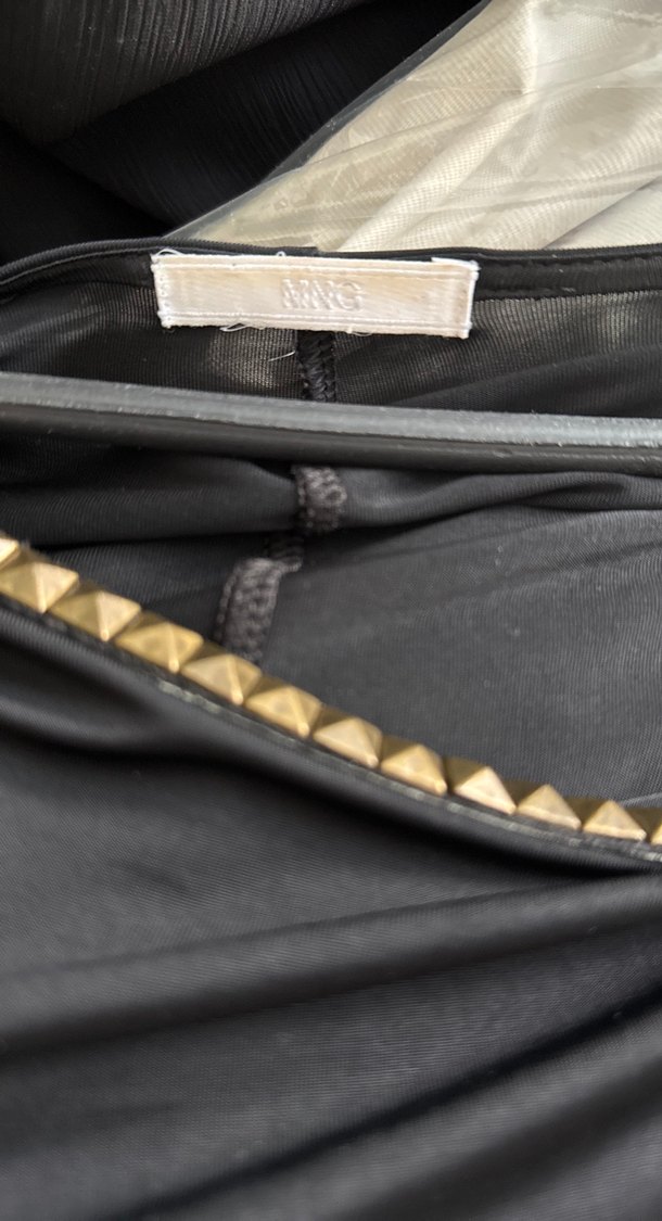 Uzun Kollu Siyah şık elbise #mango - Görsel 3