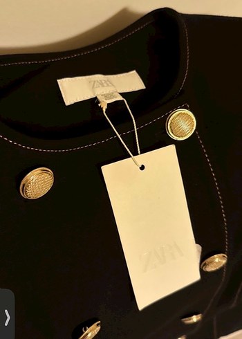 Kız Çocuk Siyah Süet Düğmeli Ceket - Görsel 3