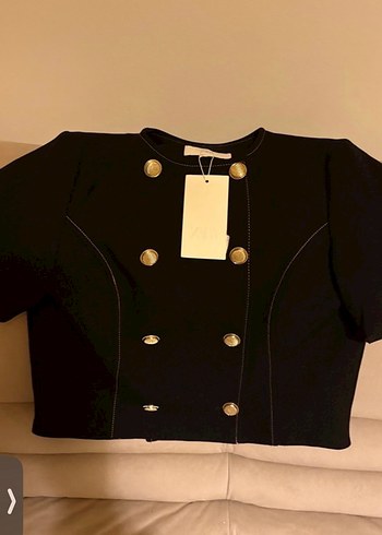 Kız Çocuk Siyah Süet Düğmeli Ceket - Görsel 2