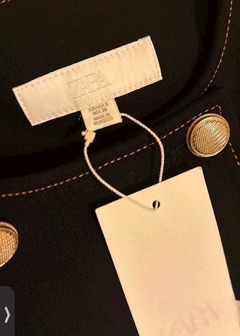 Kız Çocuk Siyah Süet Düğmeli Ceket - Görsel 4