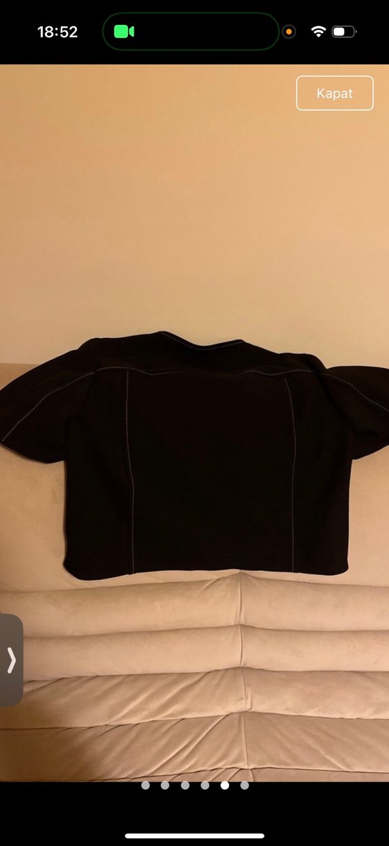 Kız Çocuk Siyah Süet Düğmeli Ceket - Görsel 5