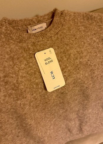 Kadın Kahverengi Kısa Kollu Yün Kazak - Görsel 3