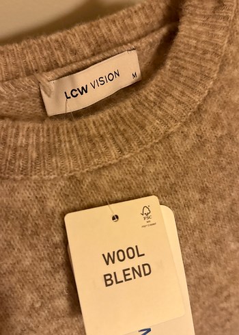 Kadın Kahverengi Kısa Kollu Yün Kazak - Görsel 4