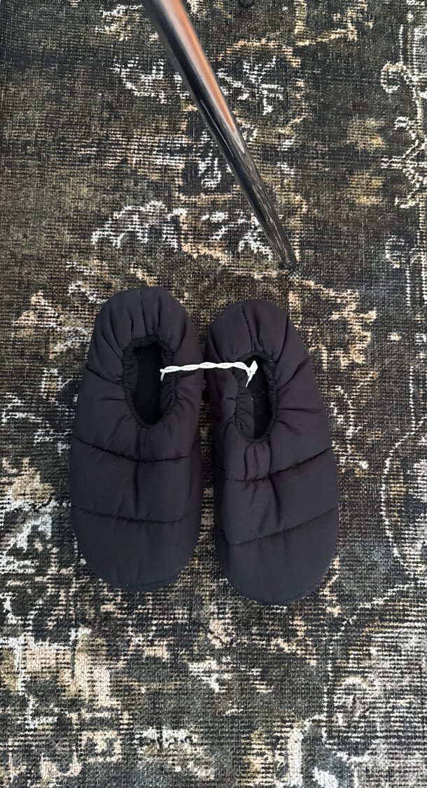 Erkek Siyah Sıcak Terlikler Velcro - Görsel 5