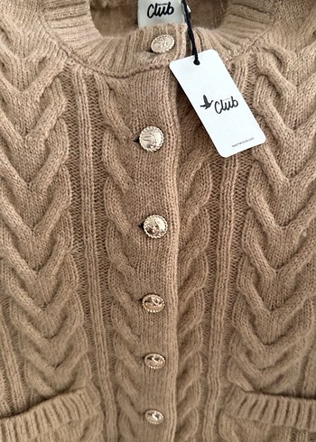 Kadın Örgü Kahverengi Midi Hırka - Görsel 4