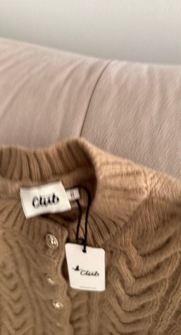 Kadın Örgü Kahverengi Midi Hırka - Görsel 5