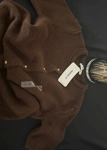 #Kahverengi Kadın #Kazak - Görsel 6