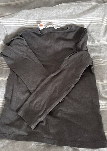 Erkek Çocuk Gri Uzun Kollu Baskılı Tişört - Görsel 4