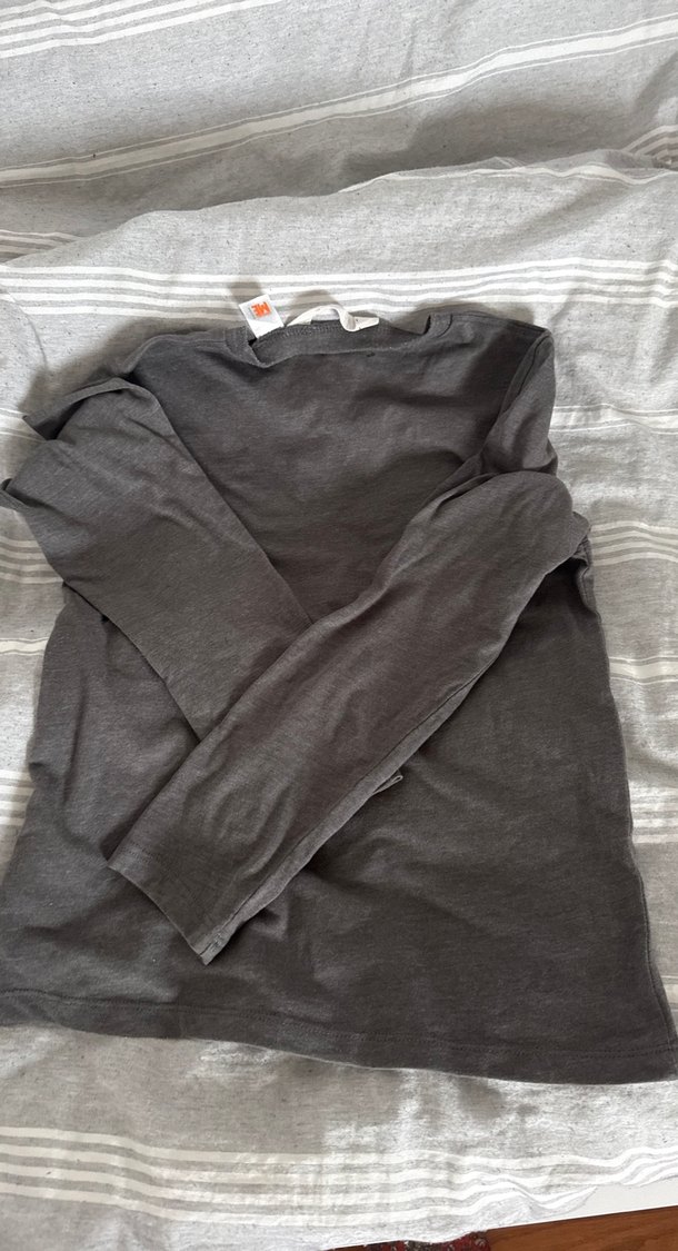 Erkek Çocuk Gri Uzun Kollu Baskılı Tişört - Görsel 4