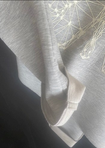 s Beden gri Renk Gri Örme Kadın Sweatshirt